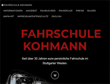 Tablet Screenshot of fahrschule-kohmann.de